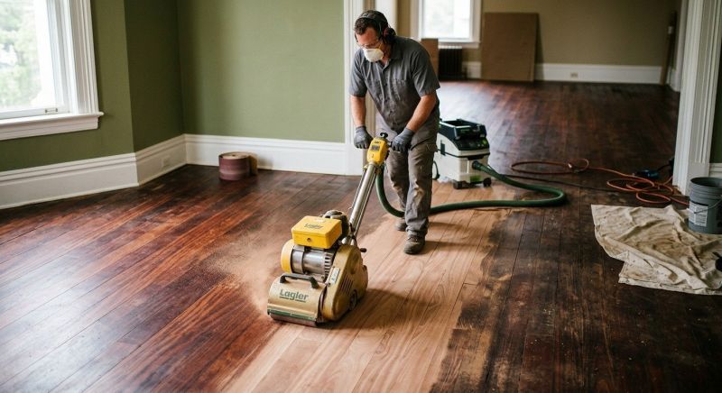 Tiger Wood Floor Refinishing in Alpharetta, GA
