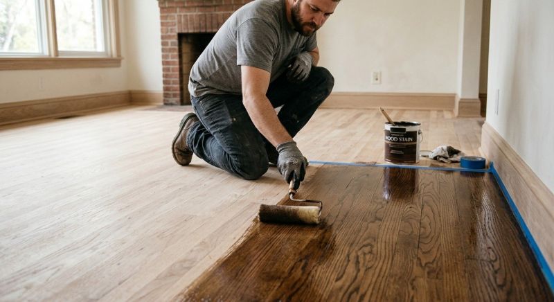 Walnut Floor Staining in Alpharetta, GA